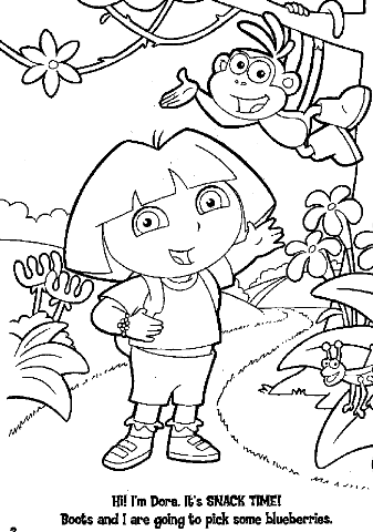 Printable Coloring Pages on Dora The Explorer Printable Coloring Pages Sheets Free     Birthday