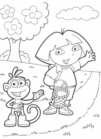 Dora Coloring Sheets on Dora The Explorer Printable Coloring Pages Sheets Free     Birthday