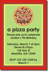 Pizza Party Invitations Template from personalizedpartyinvites.com