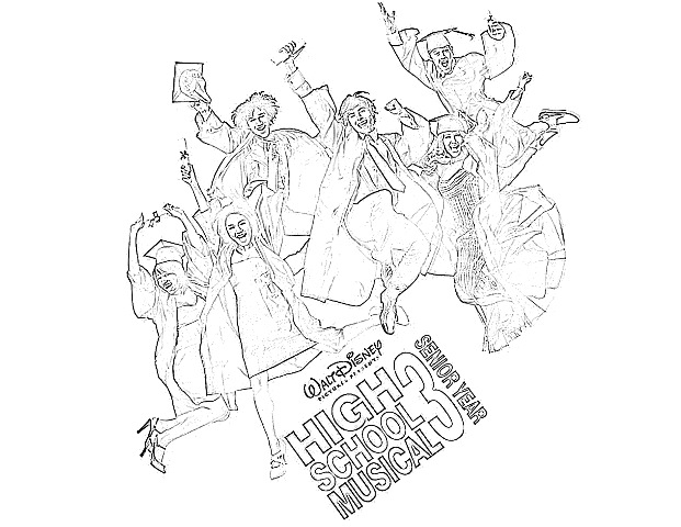 High School Musical Hsm Printable Coloring Pages Sheets Free
