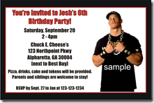 wwe birthday party invitation