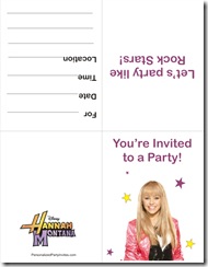 birthday party invitations walgreens
 on Hannah Montana FREE Printable Invitation � Birthday Party Invitations ...