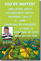 Unique Birthday Party Ideas on Ninja Turtle Archives    Birthday Party Invitations Fast  Custom Photo