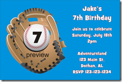 baseball birthday invitation