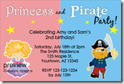 princess pirate invitation