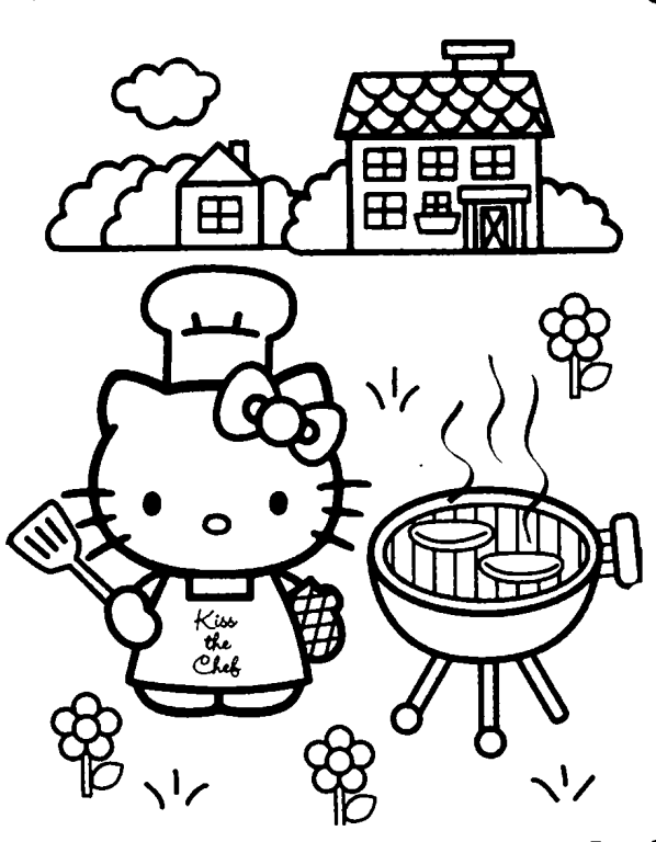 hello kitty coloring sheets Archives