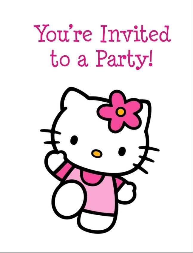 hello kitty 1st birthday invitations