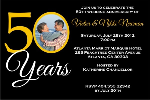clever 50th anniversary invitations