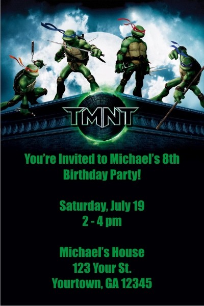 Turnaround time is TWO WEEKS from purchase date to shipm…  Teenage mutant ninja  turtle birthday, Ninja turtle birthday, Teenage mutant ninja turtles  birthday party