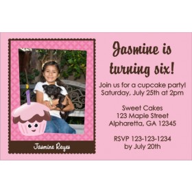 Cupcake Photo Invitations 2