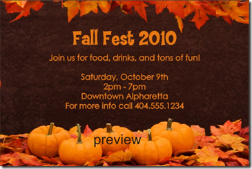 Free Fall Party Invitations 10